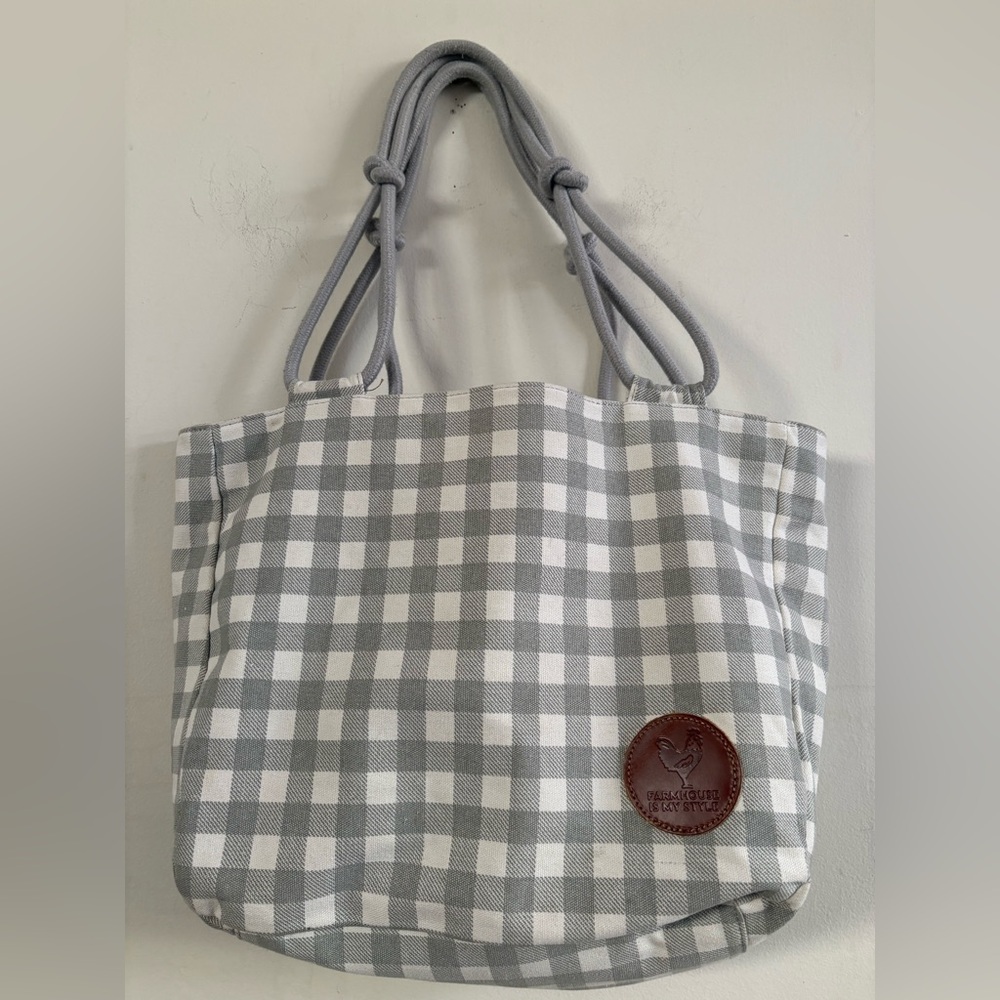 FARMHOUSE IS MY STYLE The Classic Farmhouse Bag in Gingham EUC - Picture 2 of 5